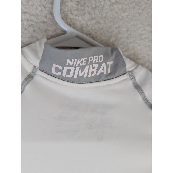 Nike Pro Combat Shirt Mens Medium White Hyperwarm Dri Fit Fitted 479925-100 - Picture 12 of 16